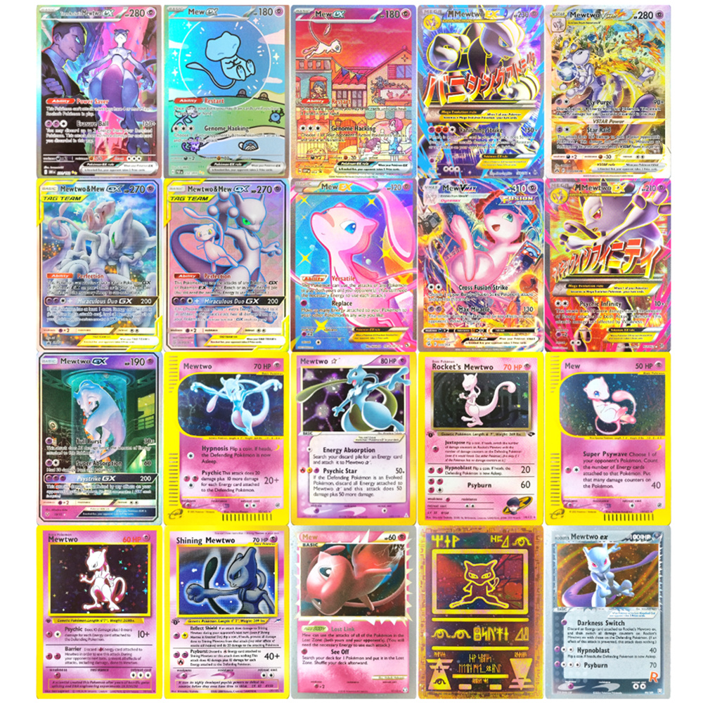Vintage Collectible Cards - Proxy Pokemon Card English Rocket Mewtwo