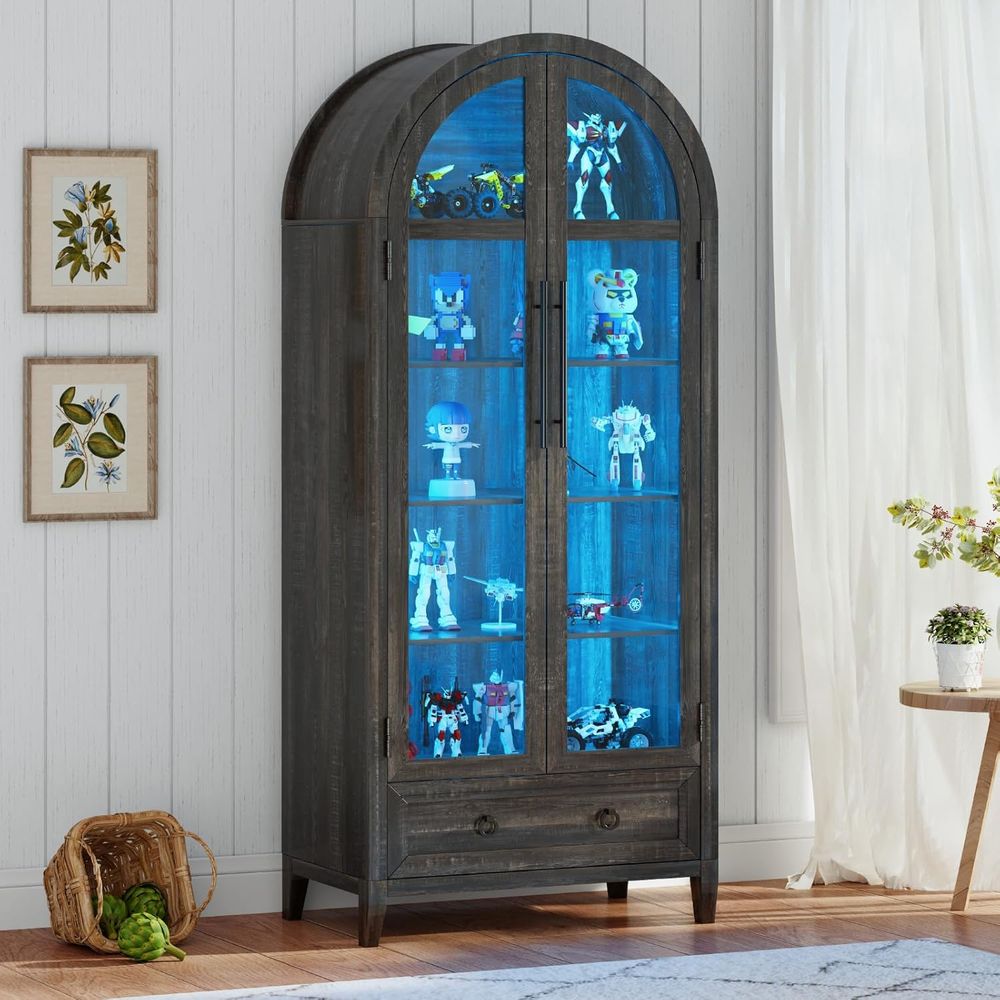 73 Arched Glass Display Cabine - Collectible & Vintage Dolls For Wedding recensione e prezzo