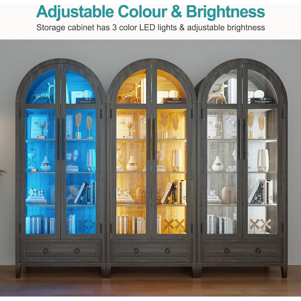 73 Arched Glass Display Cabine - Collectible & Vintage Dolls For Wedding recensione e prezzo