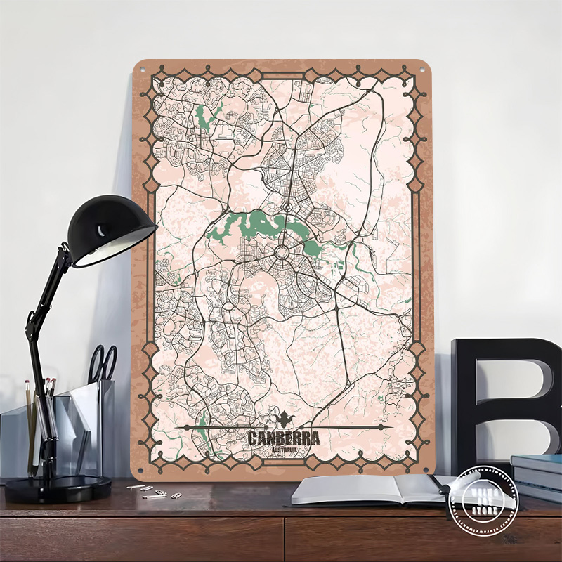 Canberra City Map Tinplate Pos - Canberra Vintage & Collectible Centre Reviews recensione e prezzo