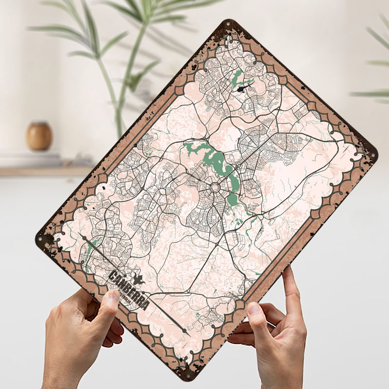Canberra City Map Tinplate Pos - Canberra Vintage & Collectible Centre Reviews recensione e prezzo