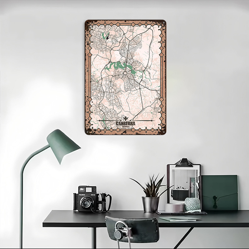 Canberra City Map Tinplate Pos - Canberra Vintage & Collectible Centre Reviews recensione e prezzo