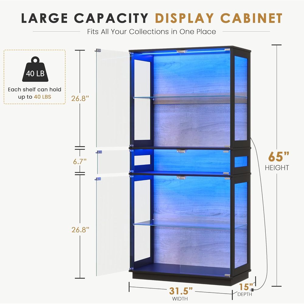 5-Tier LED Lighted Glass Displ - Collectible & Vintage Dolls For Wedding recensione e prezzo