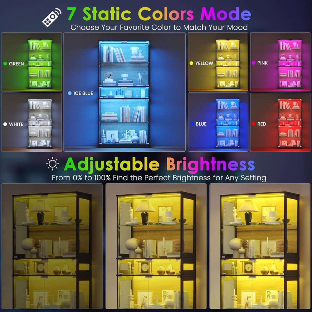 5-Tier LED Lighted Glass Displ - Collectible & Vintage Dolls For Wedding recensione e prezzo