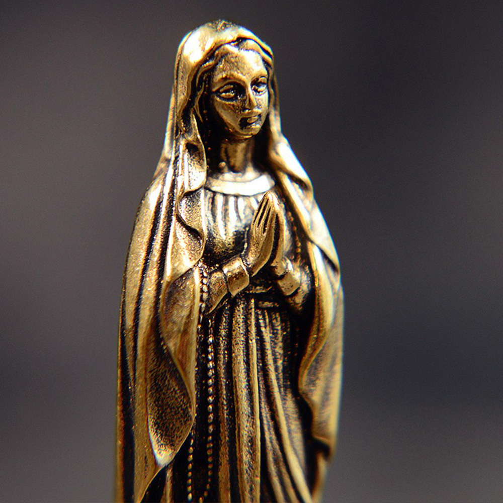 Brass Virgin Mary Figurines Po - Vintage Collectible Ornaments recensione e prezzo