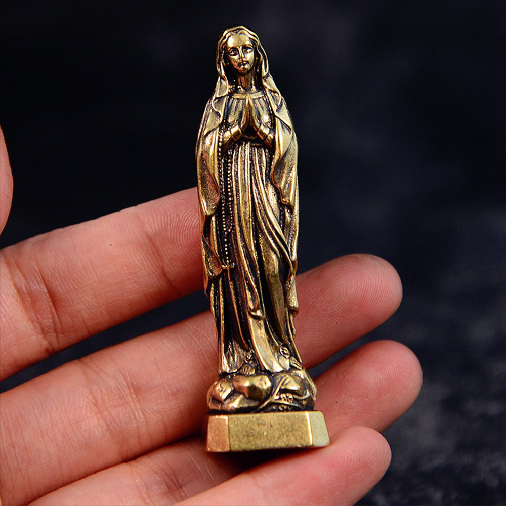 Brass Virgin Mary Figurines Po - Vintage Collectible Ornaments recensione e prezzo
