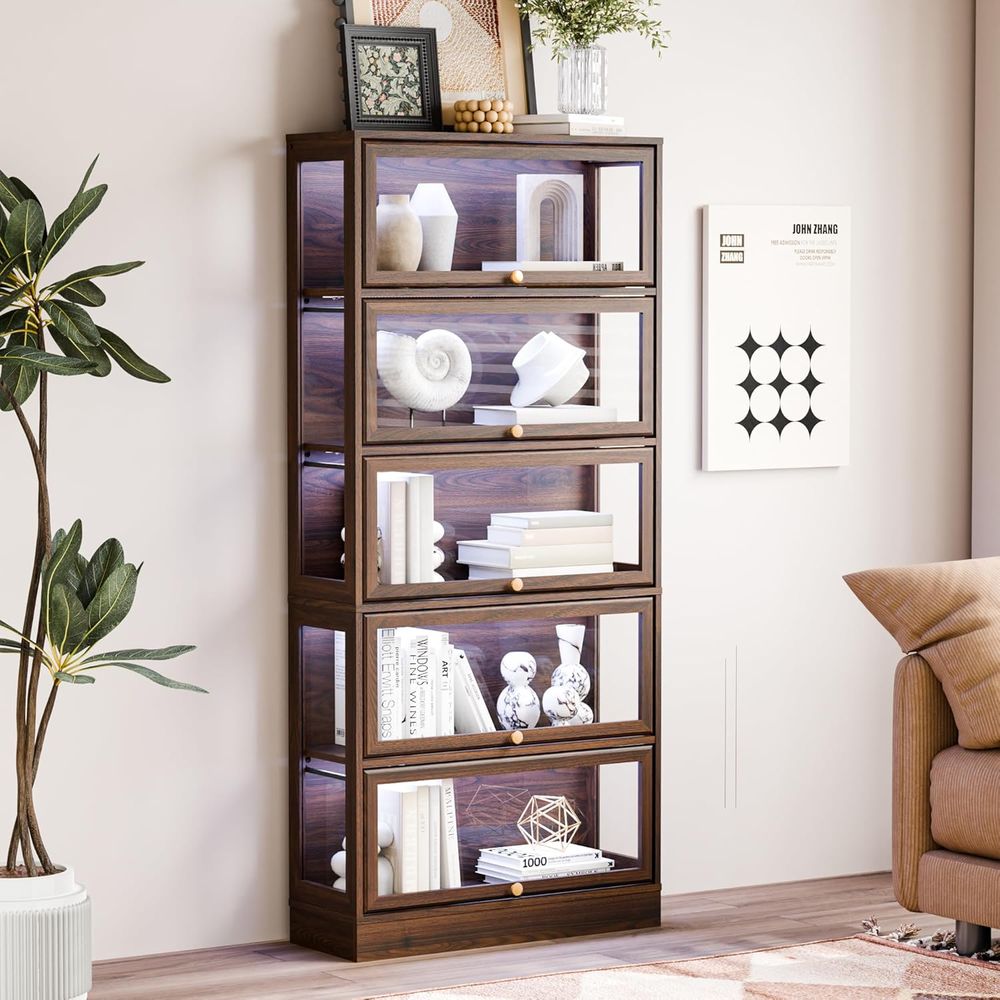 5-Tier Walnut Acrylic Glass Di - Collectible & Vintage Dolls For Wedding recensione e prezzo