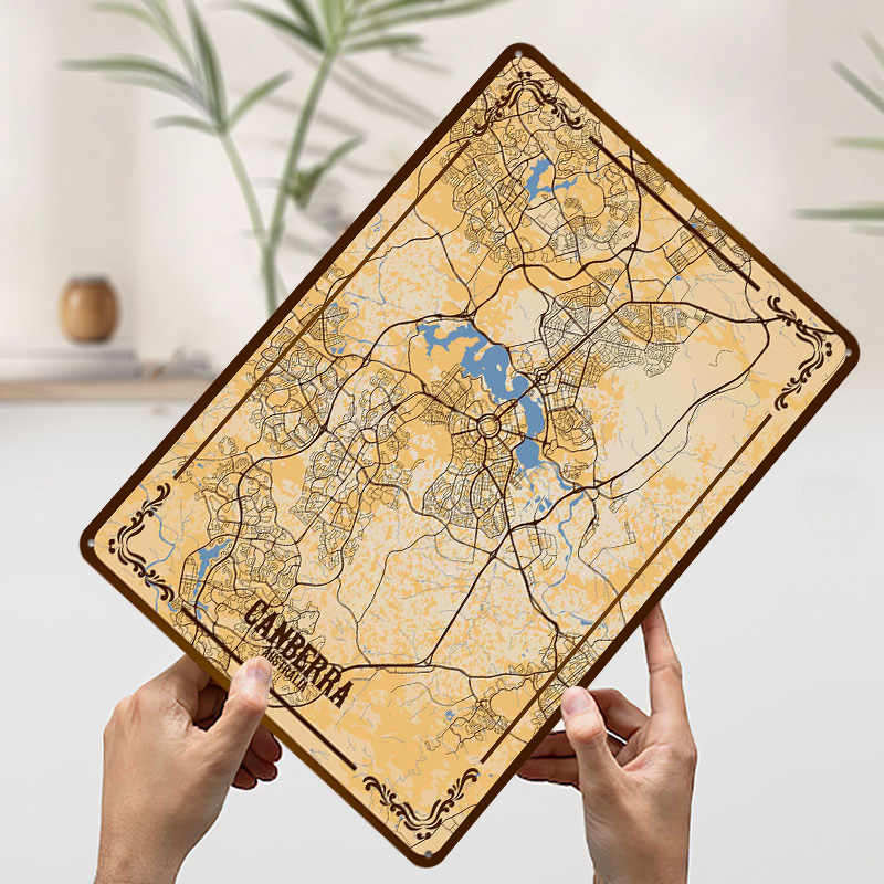 Canberra City Map Tinplate Pos - Canberra Vintage & Collectible Centre Reviews recensione e prezzo