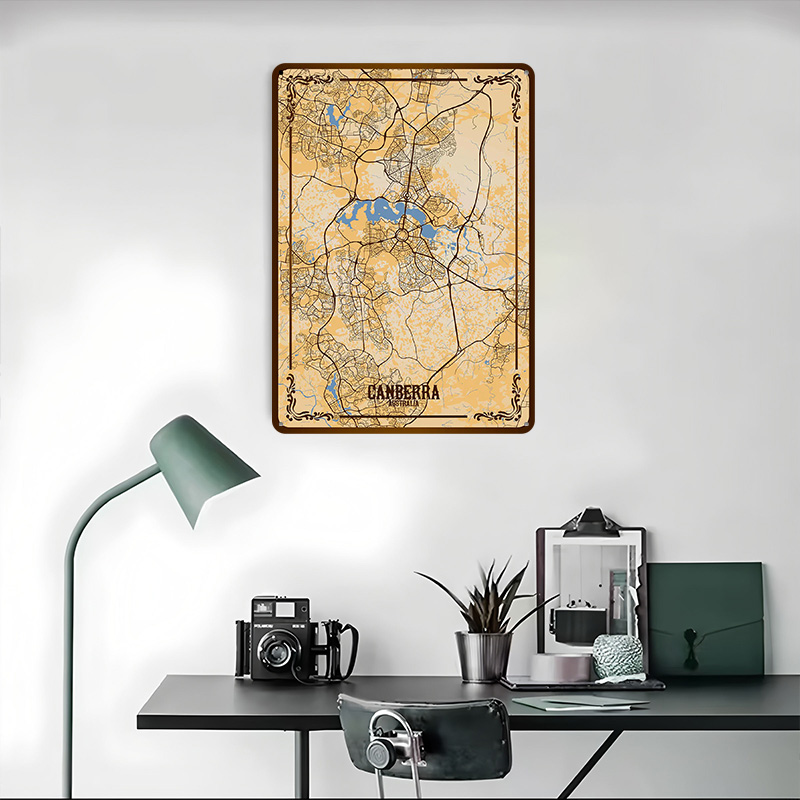 Canberra City Map Tinplate Pos - Canberra Vintage & Collectible Centre Reviews recensione e prezzo