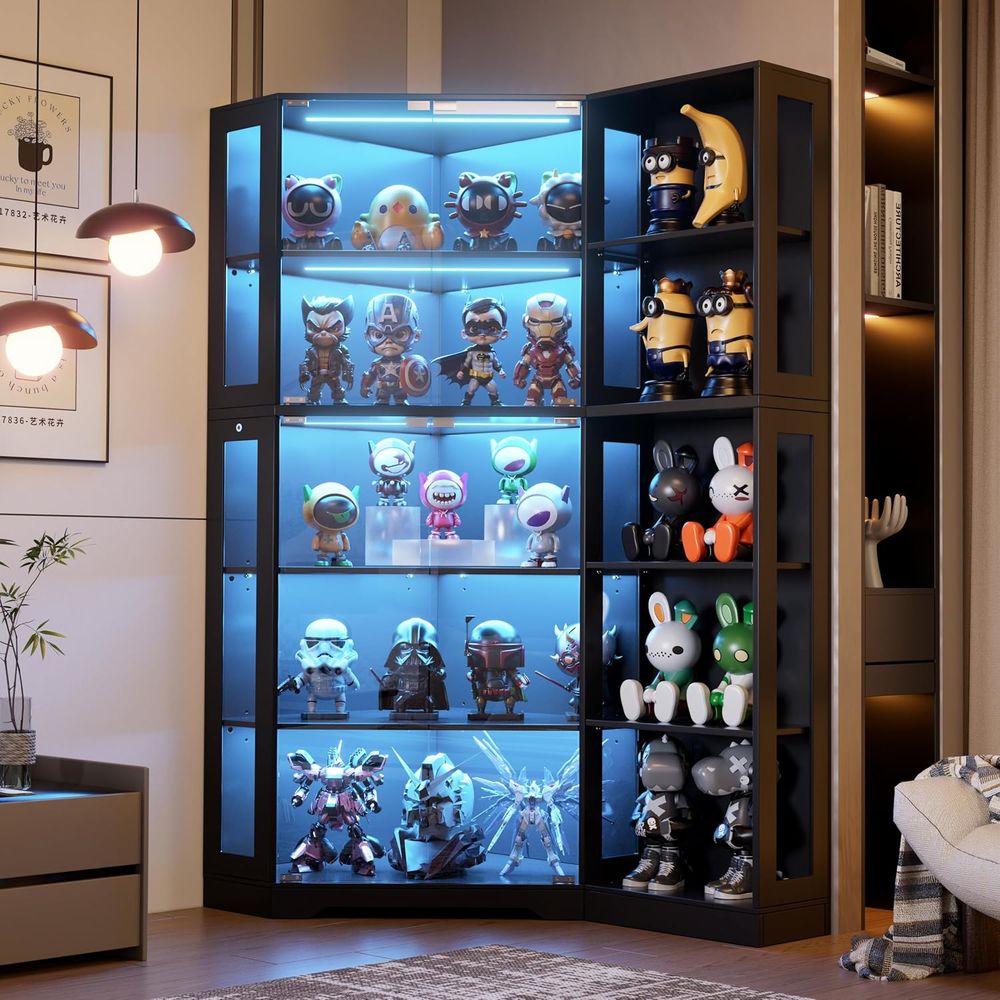 5-Tier LED Lighted Glass Displ - Collectible & Vintage Dolls For Wedding recensione e prezzo