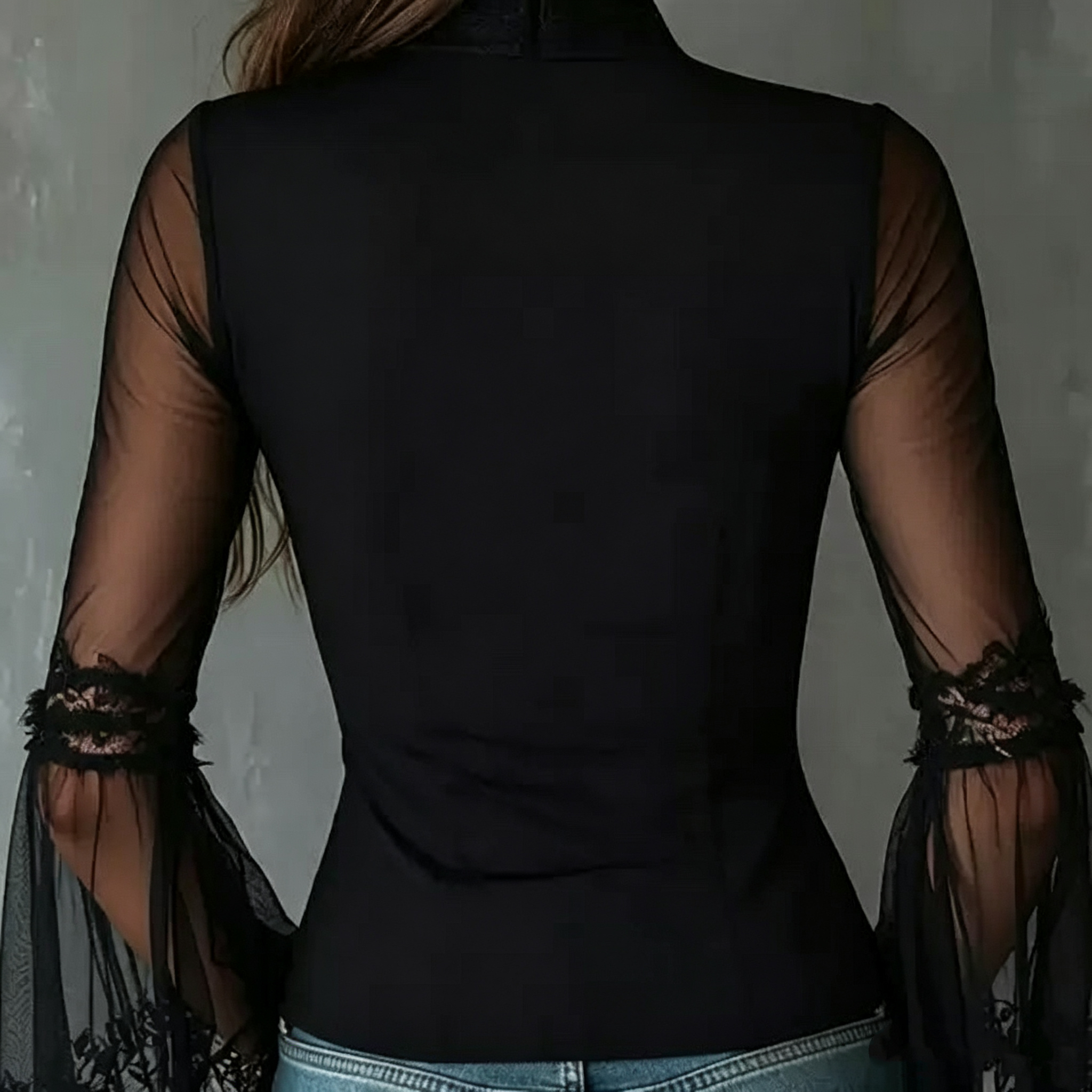 Ladies Black round Neck Long S - Vintage Zipper recensione e prezzo