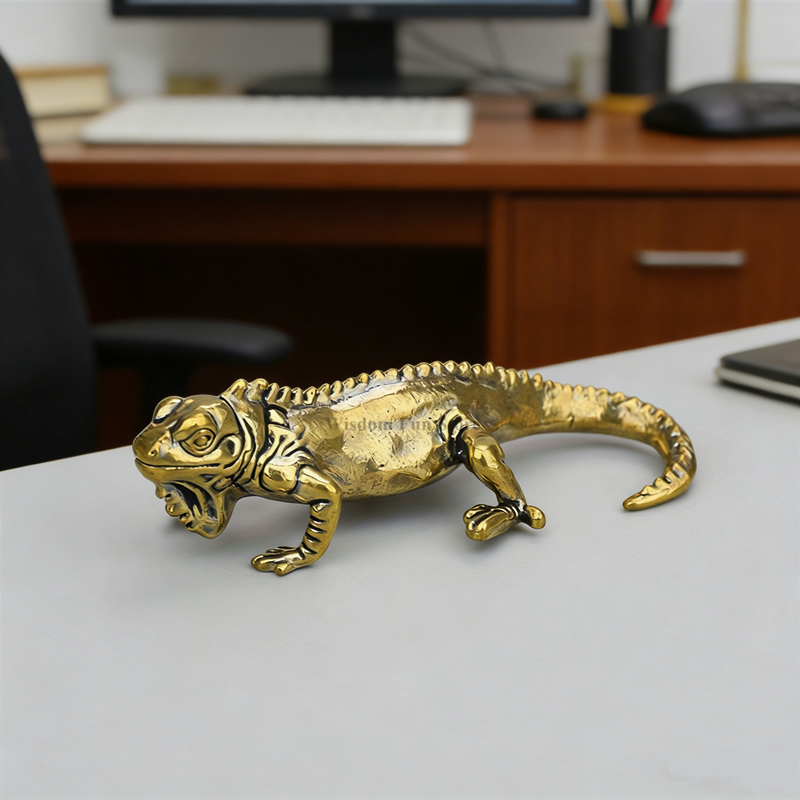 1pc Vintage Brass Lizard Deskt - Vintage Collectible Ornaments recensione e prezzo