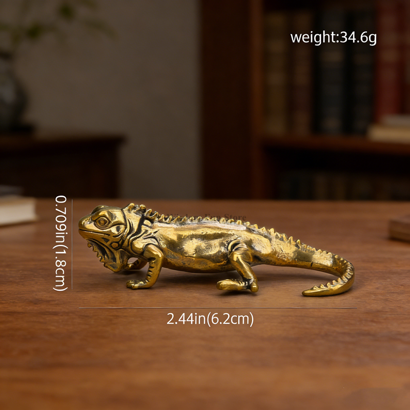 1pc Vintage Brass Lizard Deskt - Vintage Collectible Ornaments recensione e prezzo