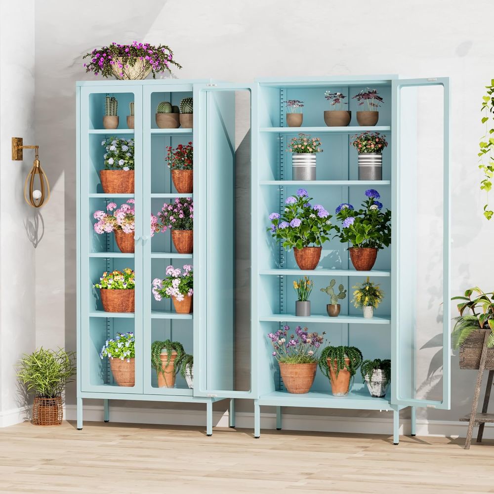 Tall Glass Display Cabinet for - Collectible & Vintage Dolls For Wedding recensione e prezzo