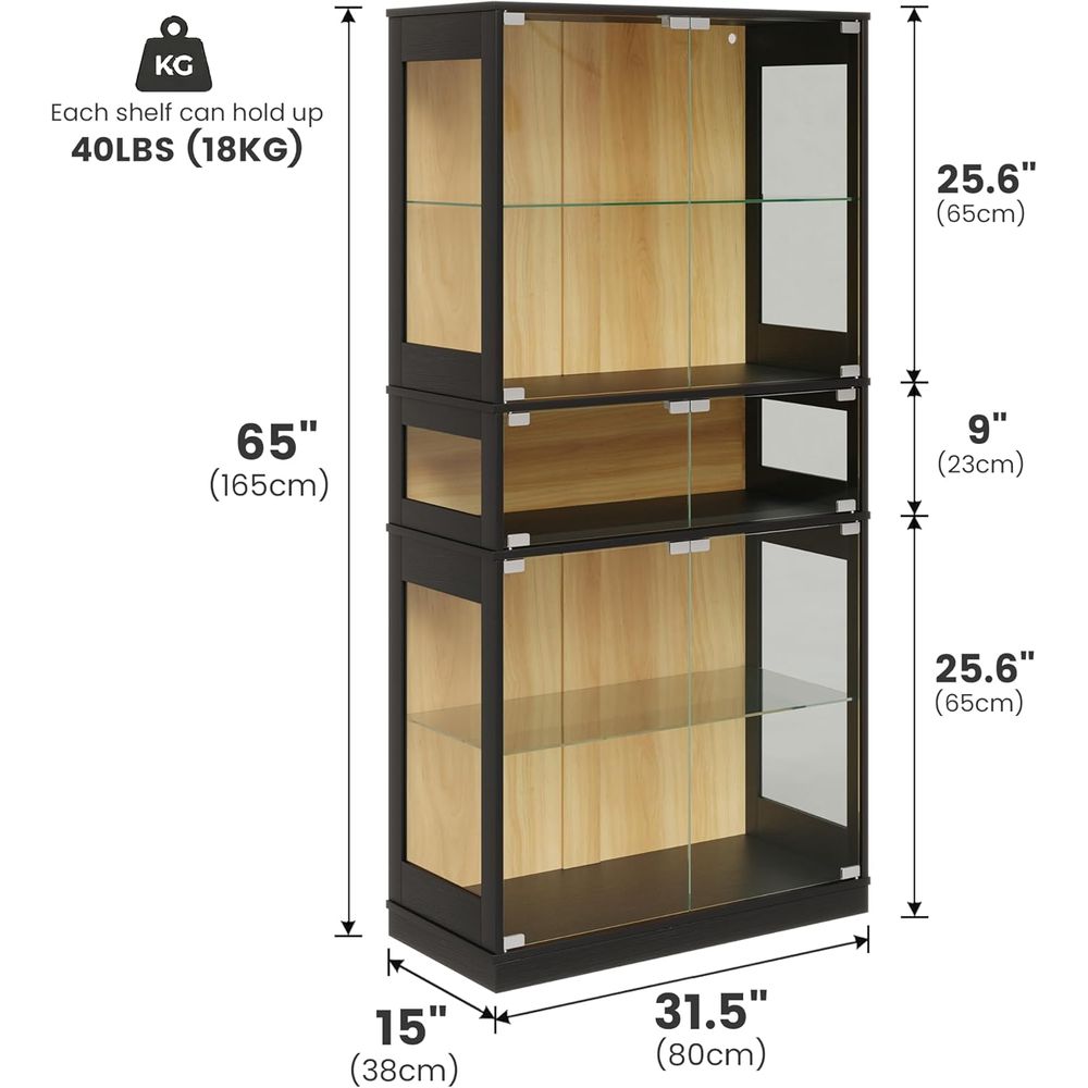 5-Shelf LED Lighted Glass Disp - Collectible & Vintage Dolls For Wedding recensione e prezzo