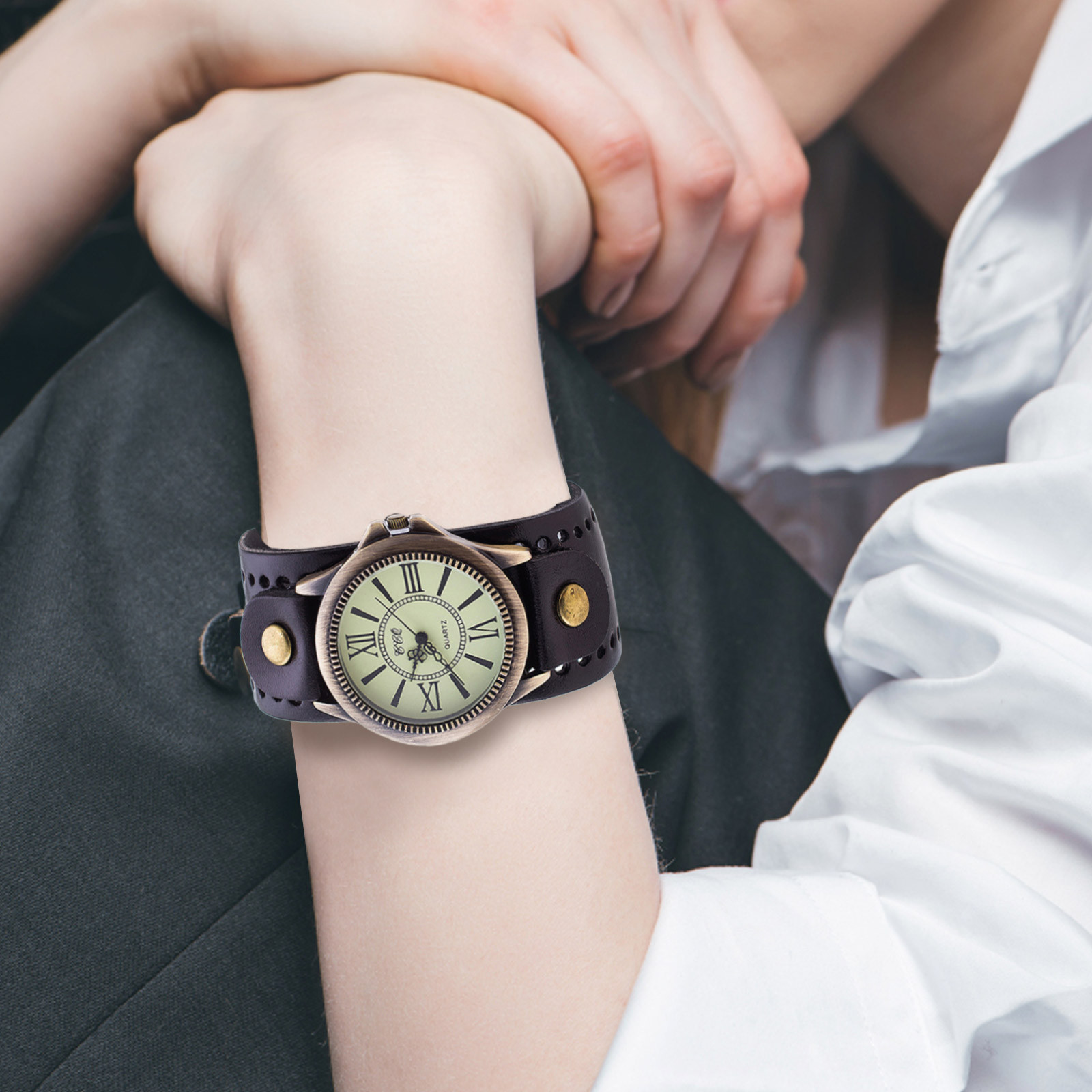 Punk Retro Leather Watch Roman - Vintage Watch Crystal recensione e prezzo