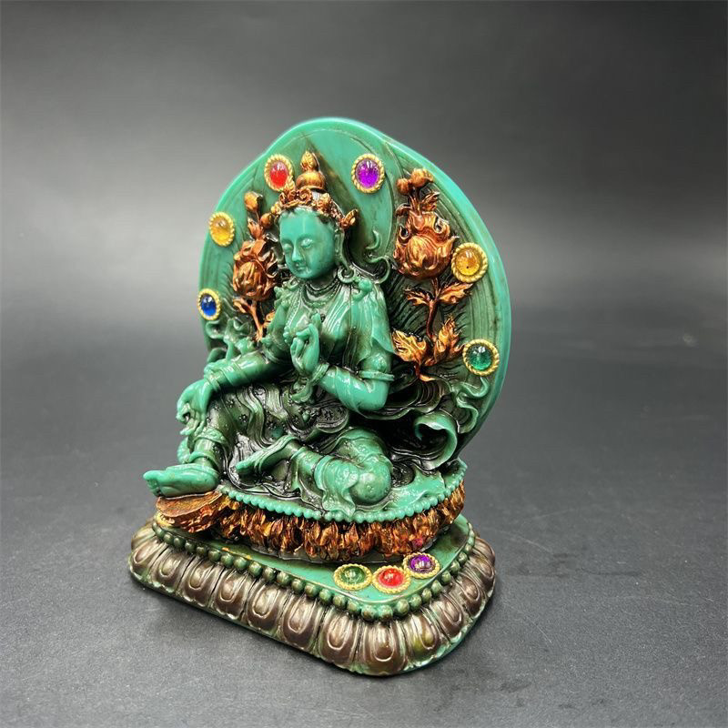 Tibetan Vintage Green Tara Sta - Vintage Collectible Ornaments recensione e prezzo