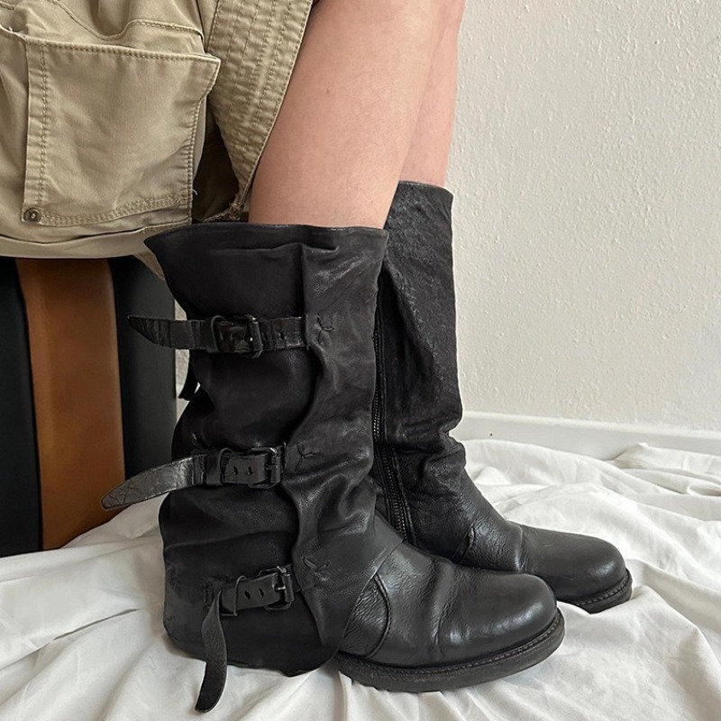 Black Belt Buckle Pleated Mid- - Vintage Zipper recensione e prezzo