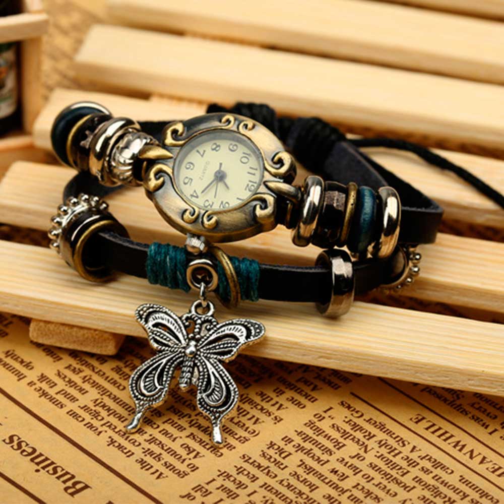 Handmade Butterfly Beads Brace - Vintage Watch Crystal recensione e prezzo