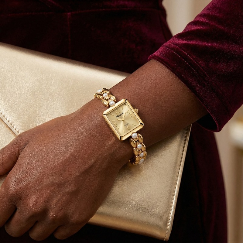 Luxury Golden Women's Watch Fa - Vintage Watch Crystal recensione e prezzo