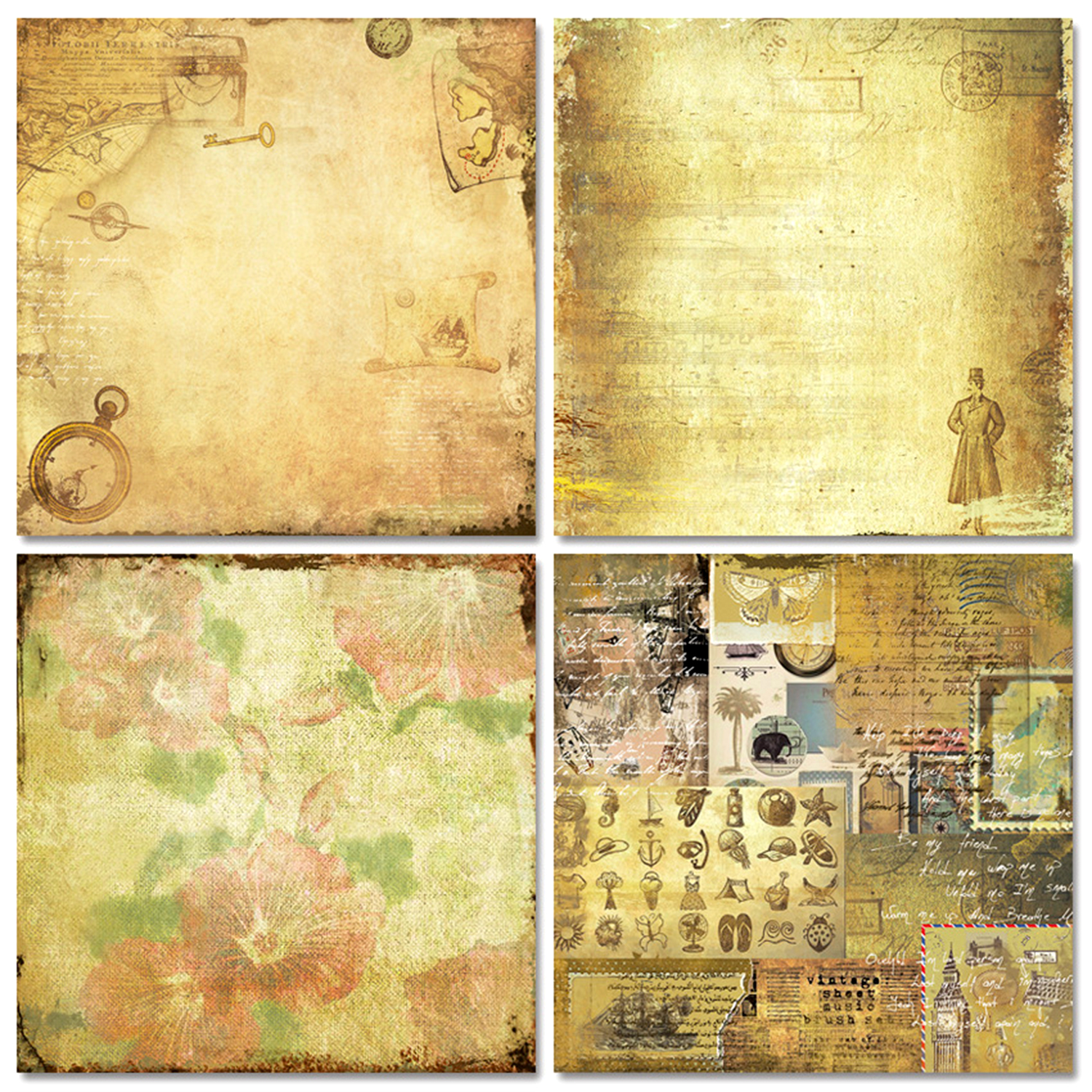 24 Sheets Scrapbook Paper 30x3 - Vintage Collectible Cards recensione e prezzo