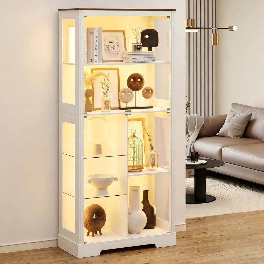 7-Tier Glass Display Cabinet w - Collectible & Vintage Dolls For Wedding recensione e prezzo