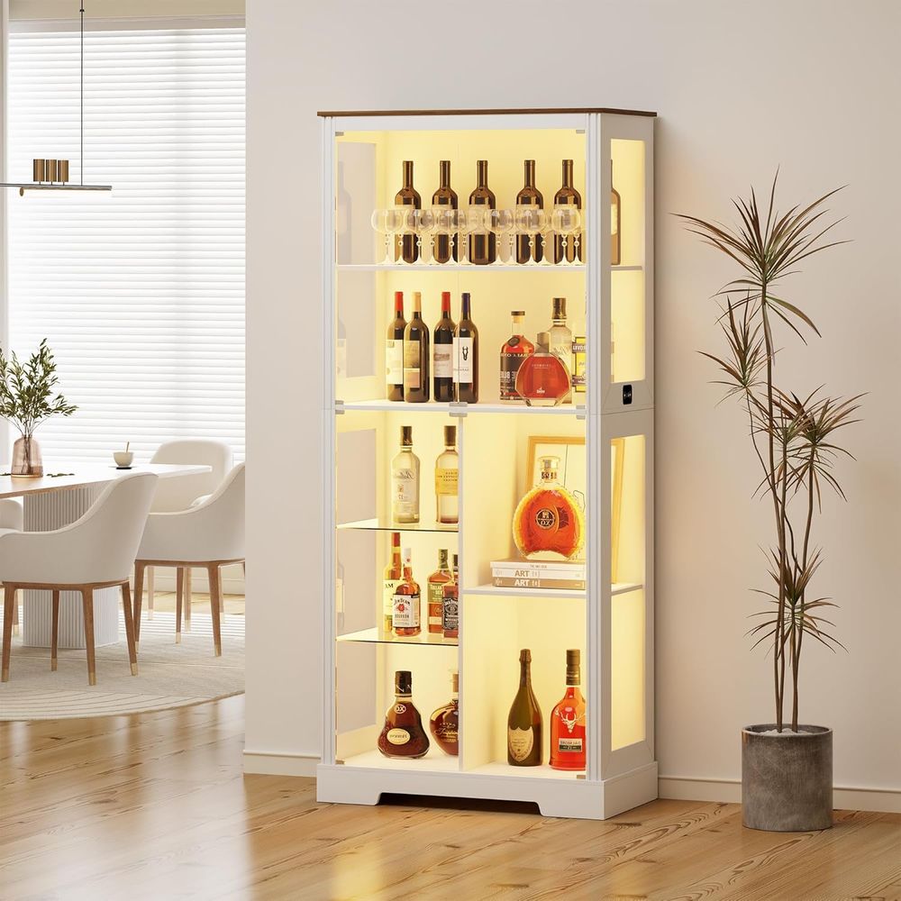 7-Tier Glass Display Cabinet w - Collectible & Vintage Dolls For Wedding recensione e prezzo